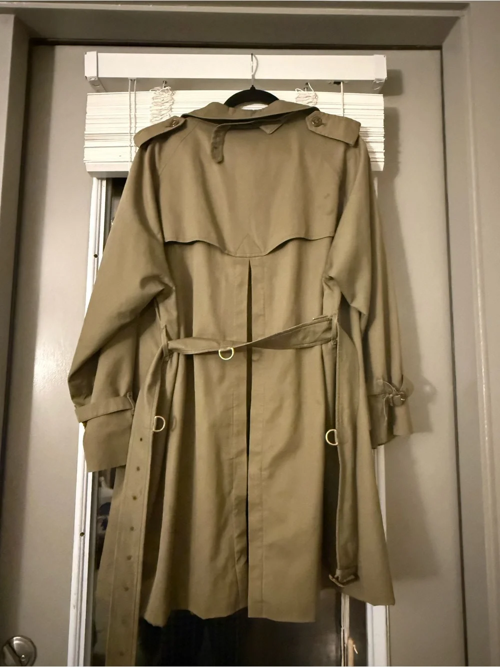 Burberry army green Women's Trench Coat with Belt - Picture 2 of 5